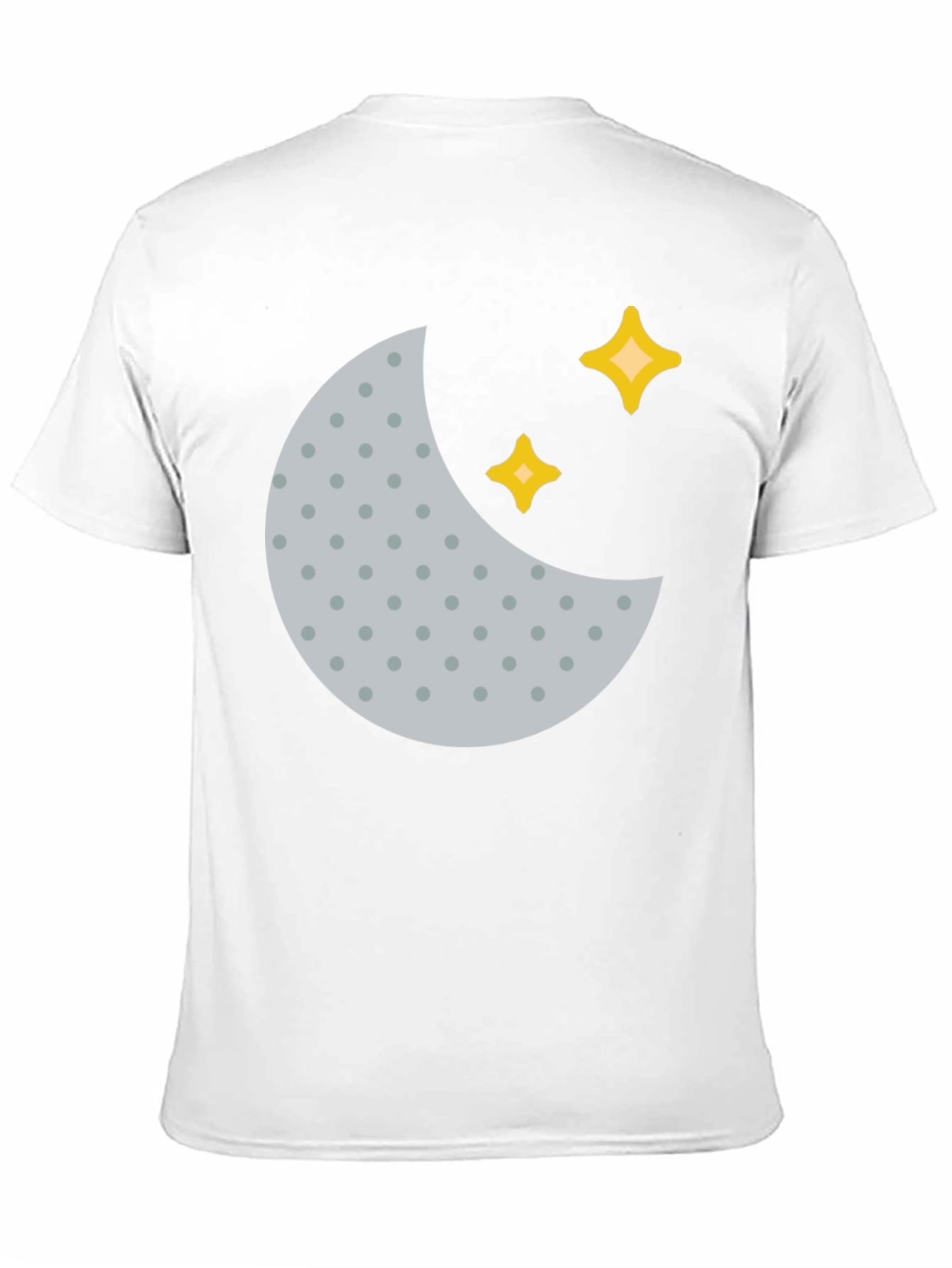 Crescent Moon and Stars Black T-Shirt