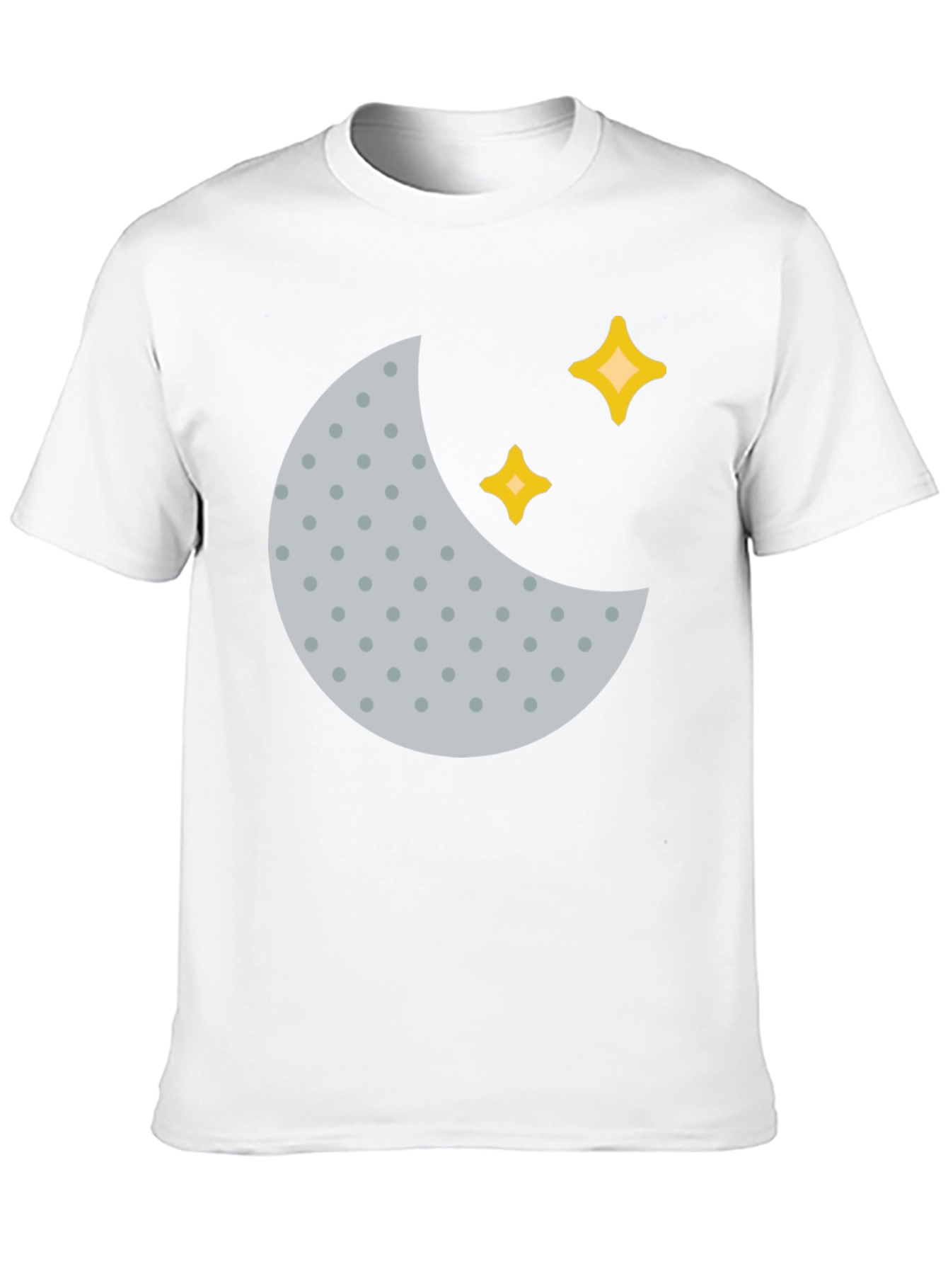 Crescent Moon and Stars Black T-Shirt