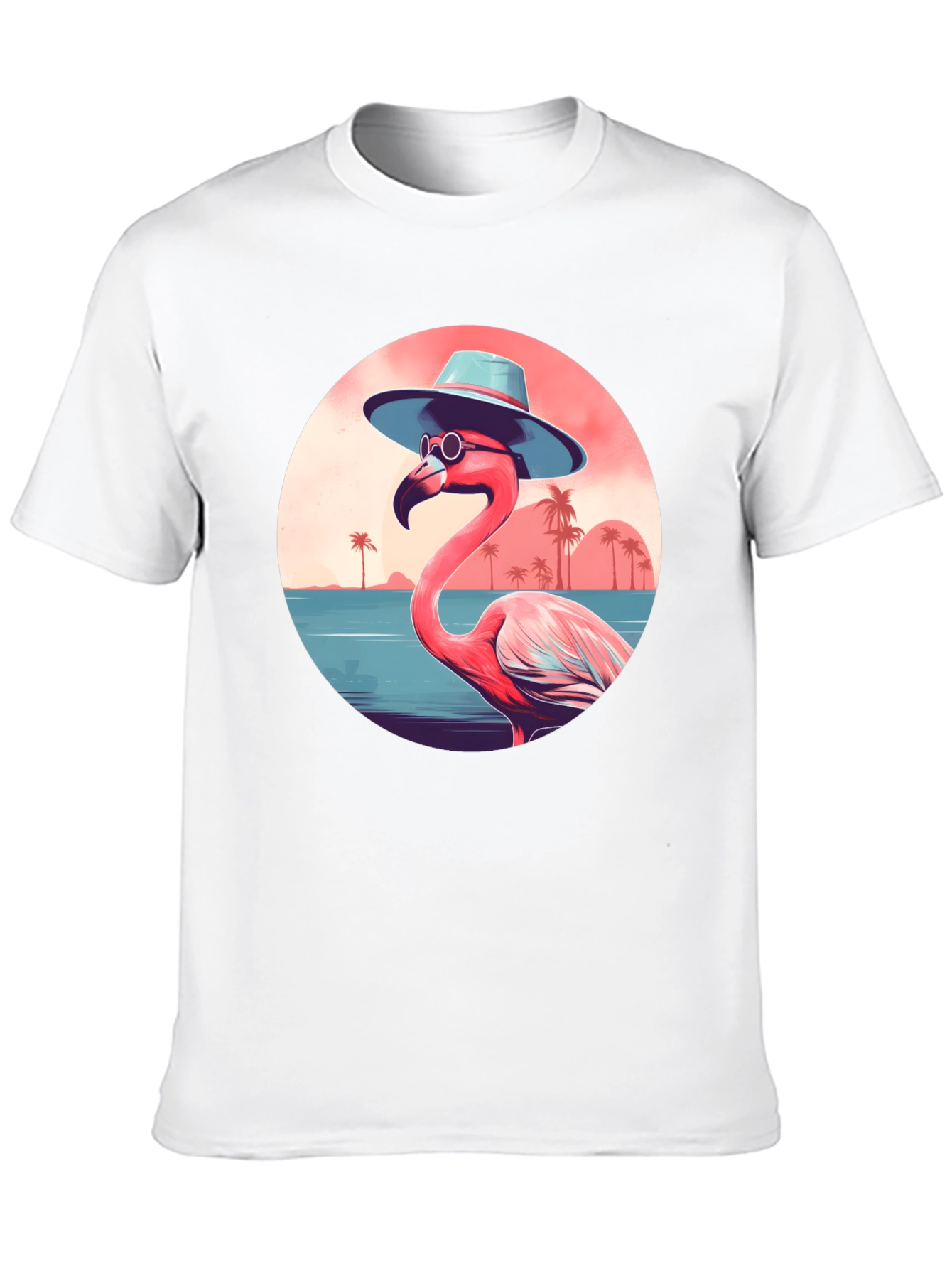 Tropical Flamingo Graphic Tee - Summer Vibes