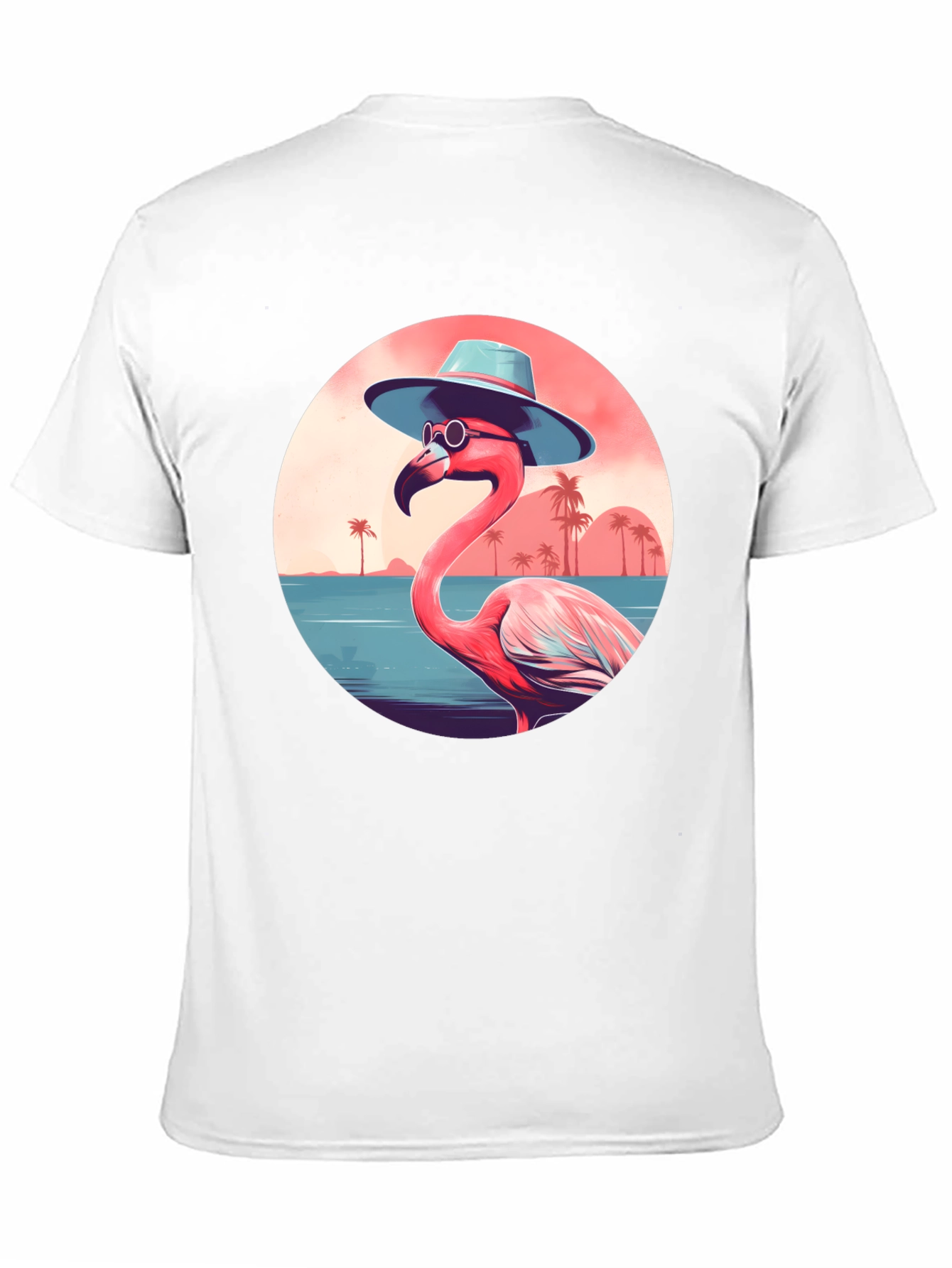 Tropical Flamingo Graphic Tee - Summer Vibes