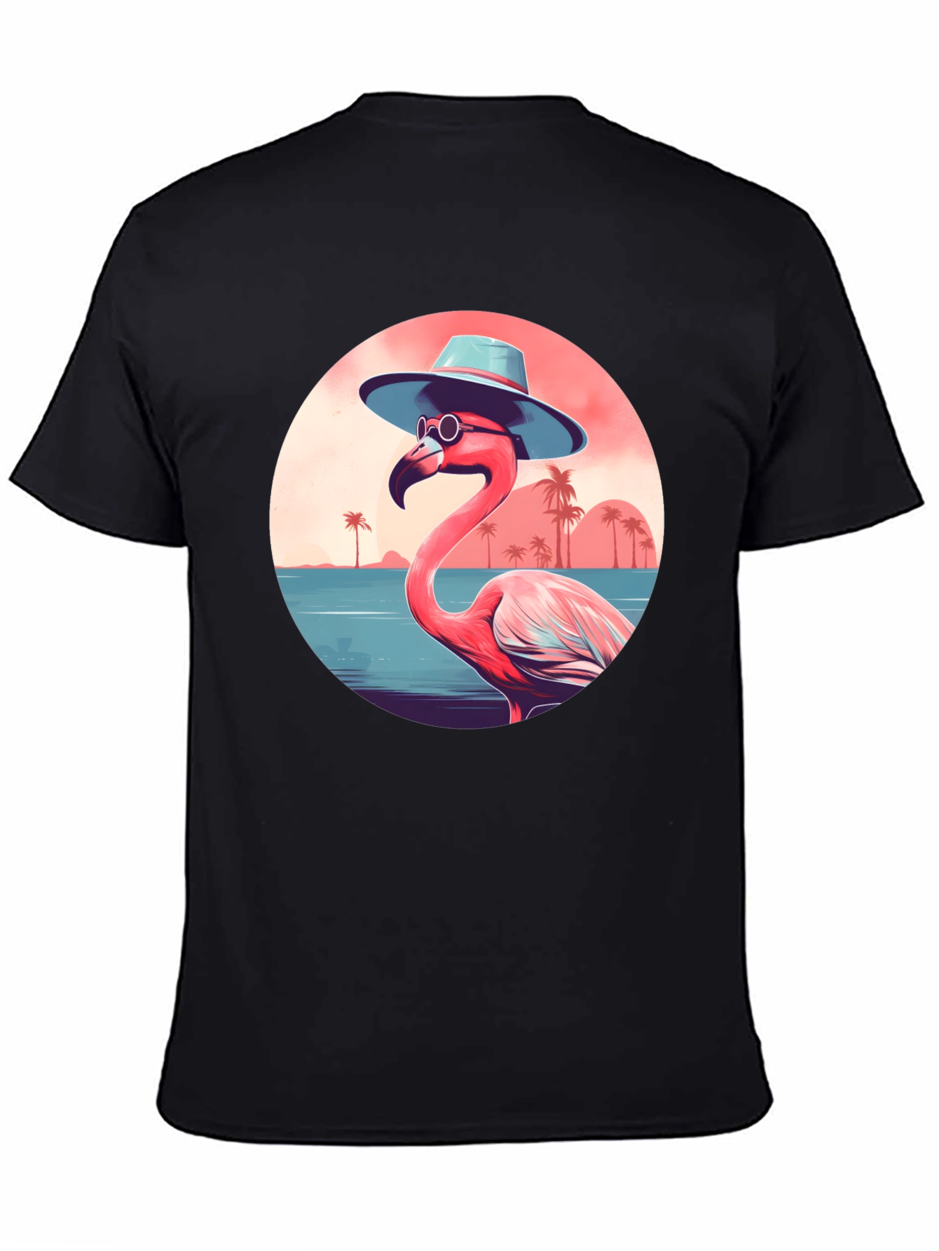 Tropical Flamingo Graphic Tee - Summer Vibes