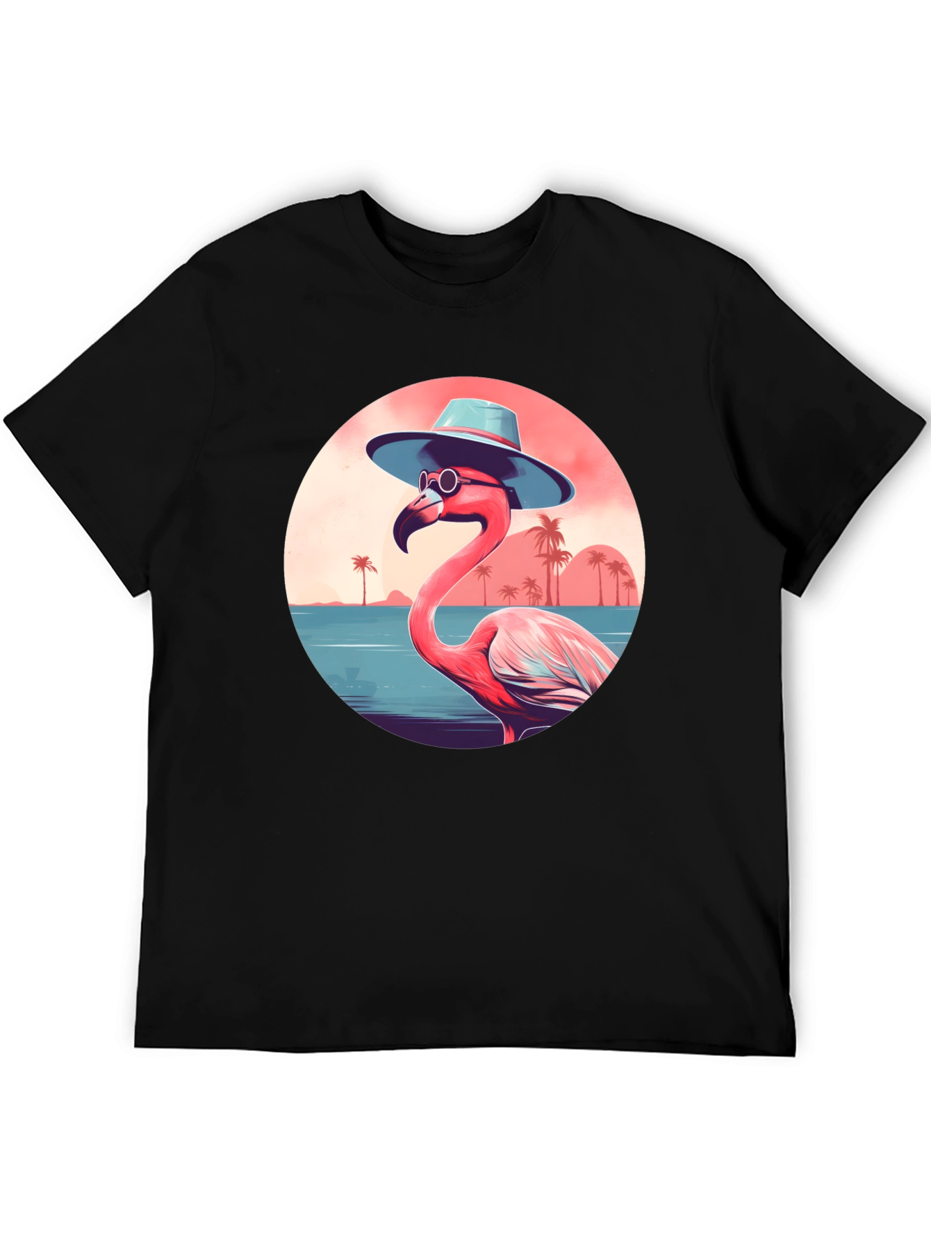 Tropical Flamingo Graphic Tee - Summer Vibes