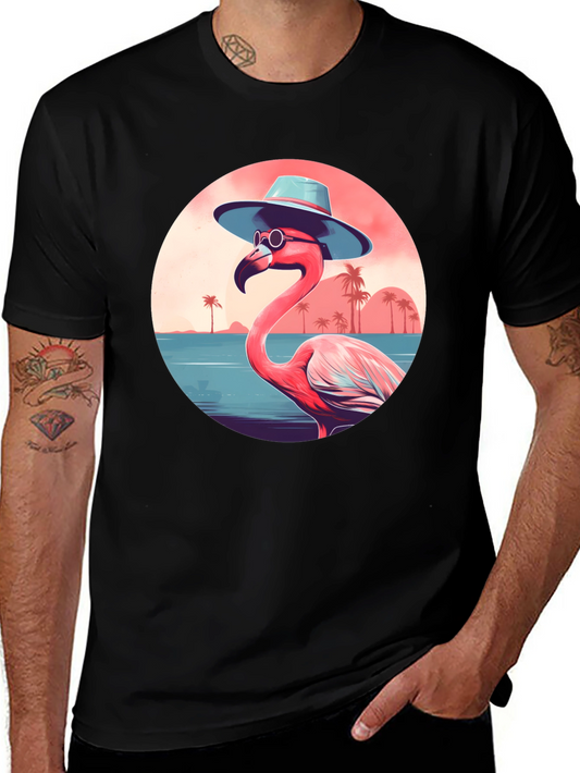 Tropical Flamingo Graphic Tee - Summer Vibes