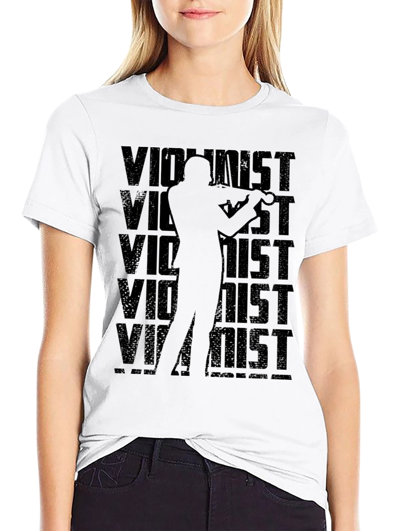 Violinist Graphic T-Shirt - Black