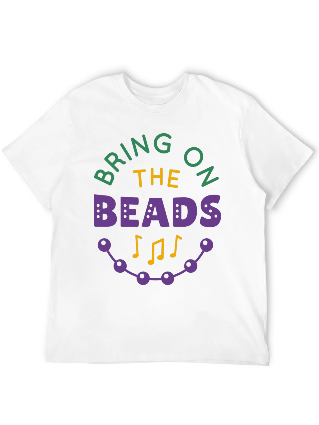 Mardi Gras Bring on the Beads Graphic T-Shirt