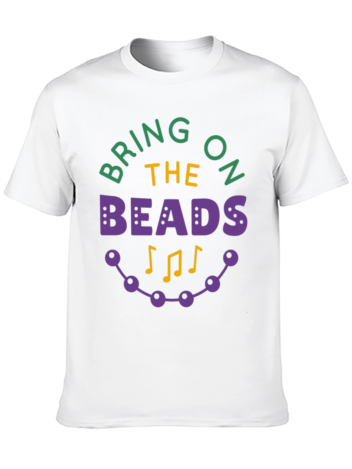Mardi Gras Bring on the Beads Graphic T-Shirt