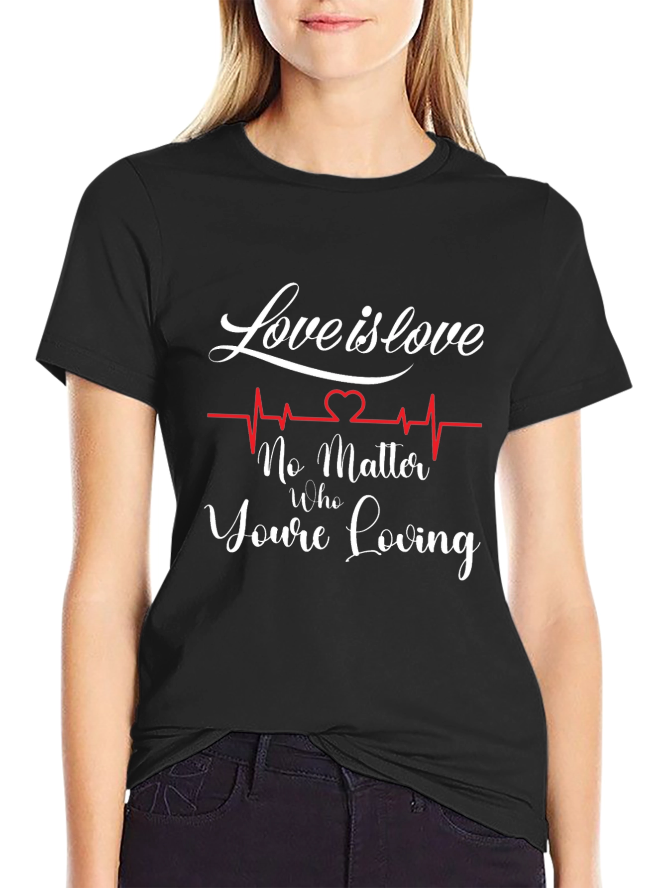 Love is Love Graphic Tee - Black Cotton Shirt