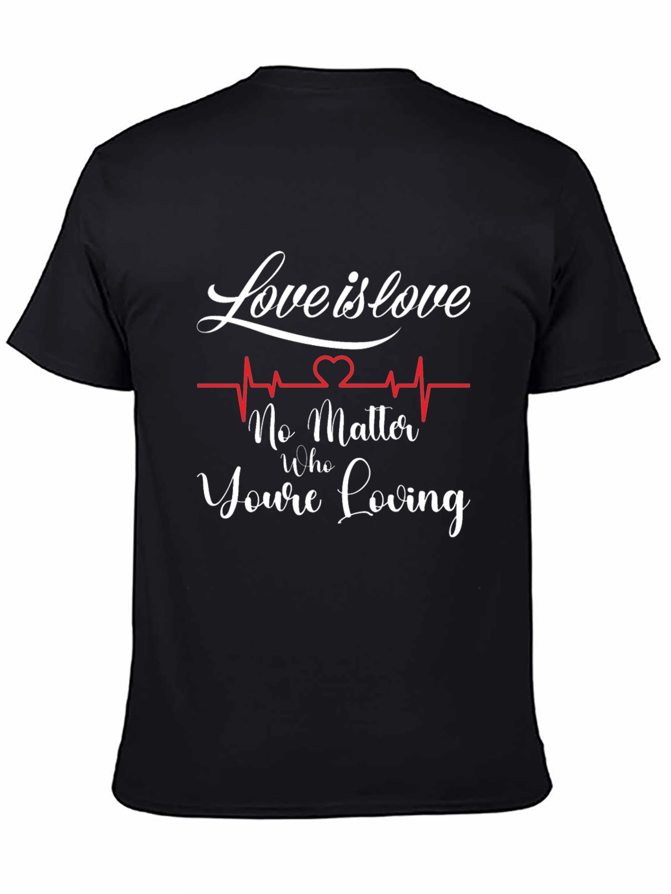 Love is Love Graphic Tee - Black Cotton Shirt