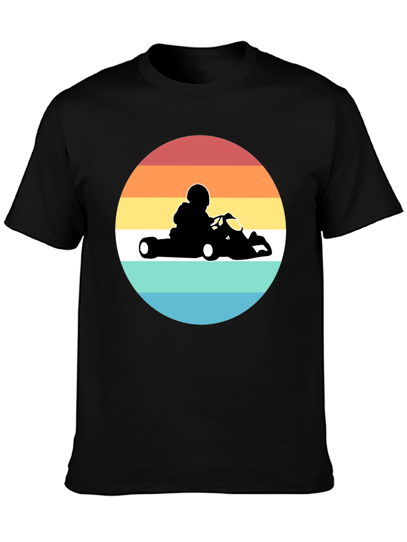 Retro Go-Kart Racing T-Shirt - Black