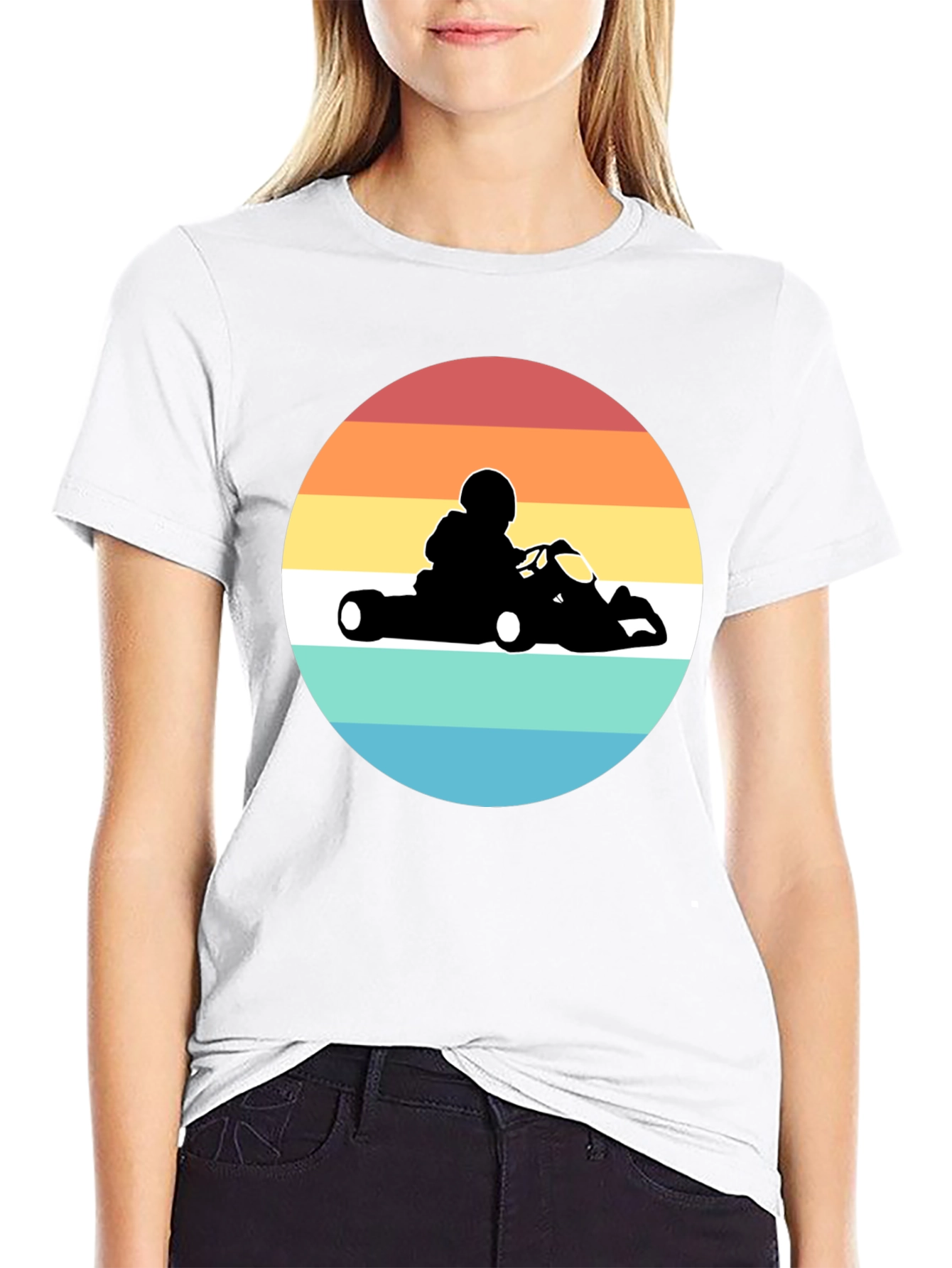 Retro Go-Kart Racing T-Shirt - Black