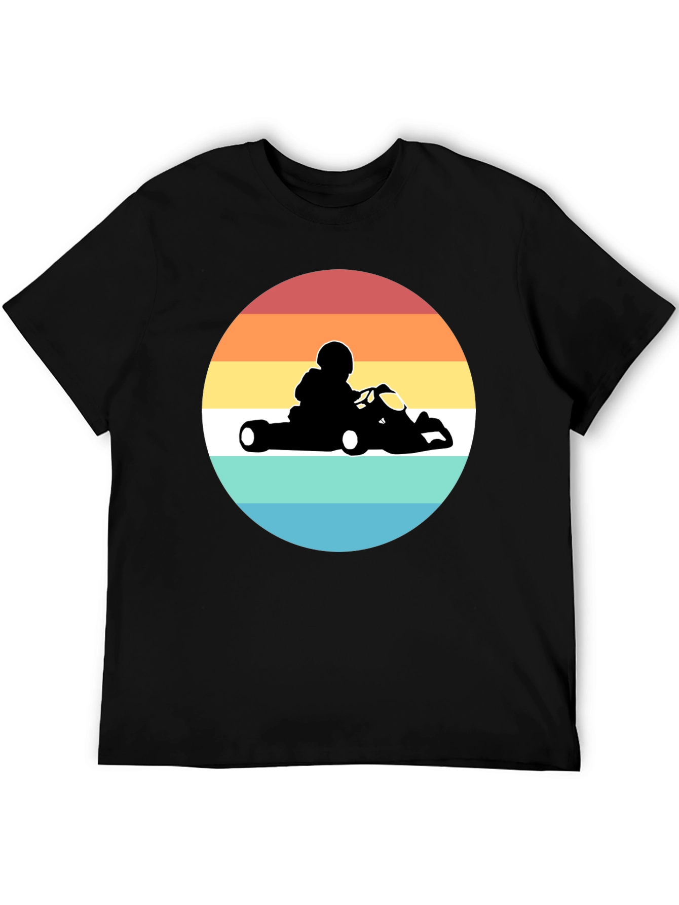 Retro Go-Kart Racing T-Shirt - Black