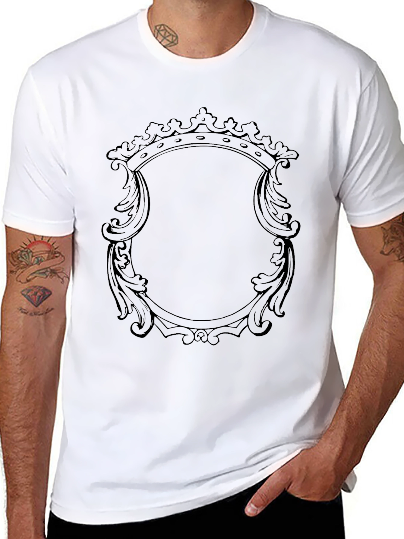 Crown Framed Graphic Tee - Stylish Menswear