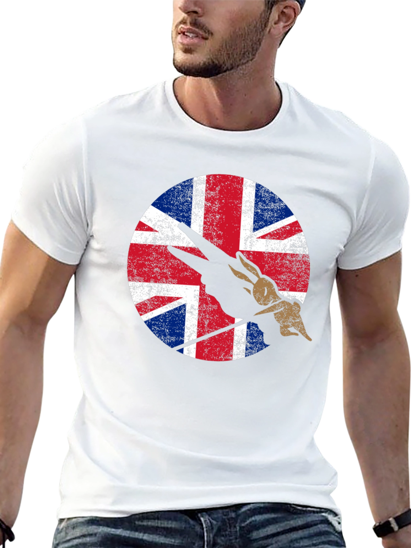 Union Jack Monty Python Rabbit T-Shirt
