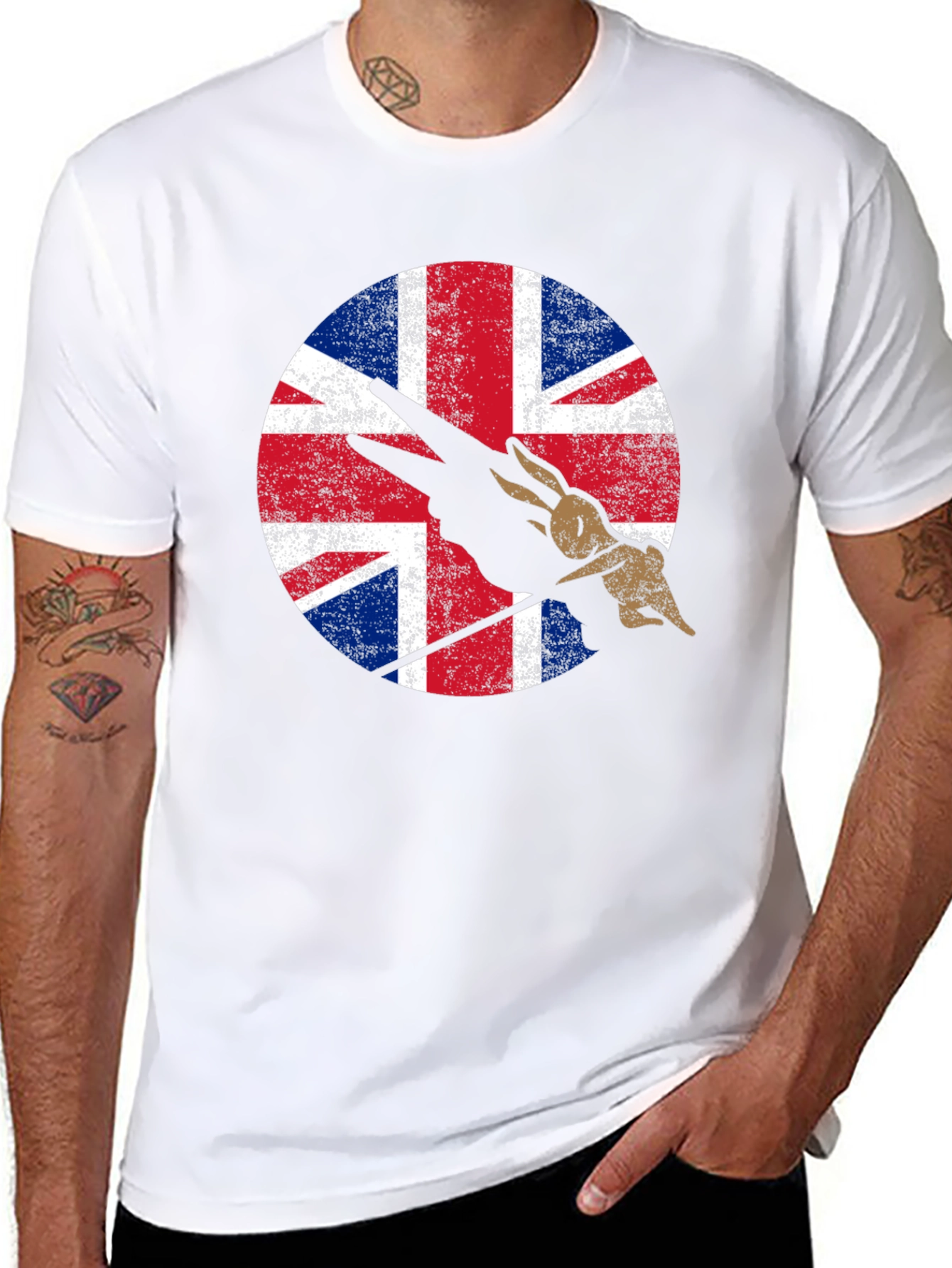 Union Jack Monty Python Rabbit T-Shirt