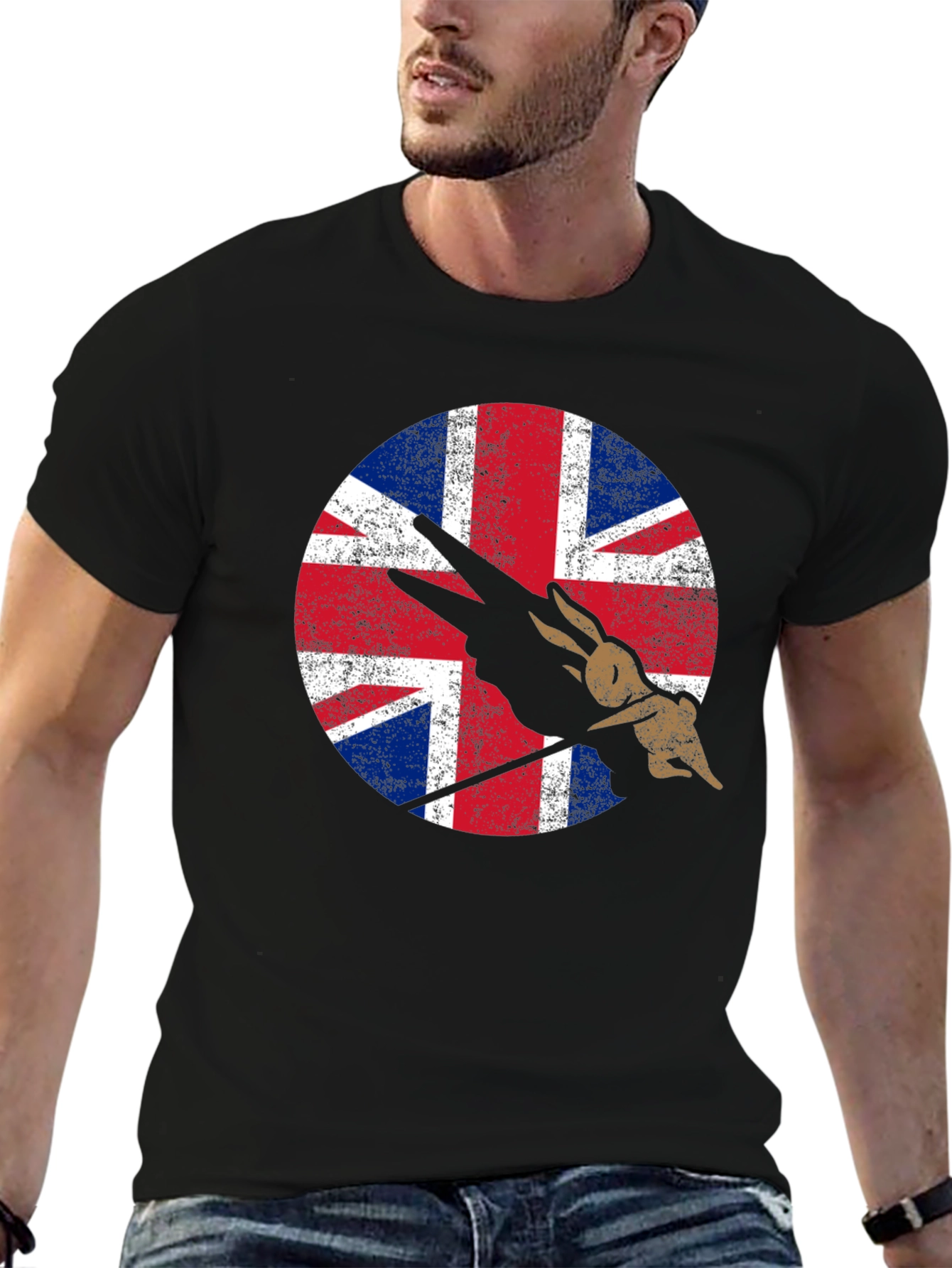 Union Jack Monty Python Rabbit T-Shirt