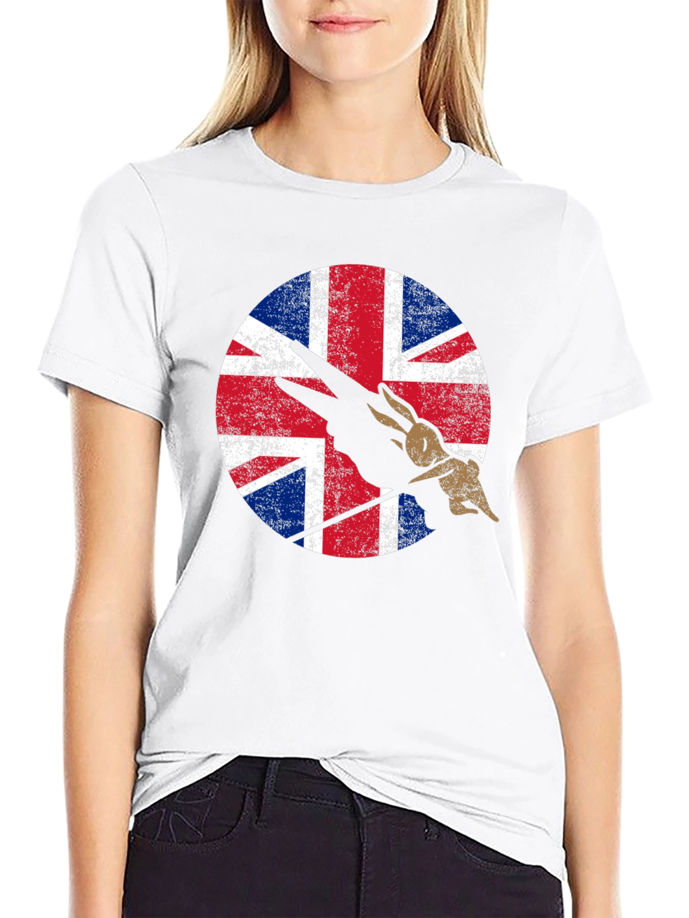 Union Jack Monty Python Rabbit T-Shirt