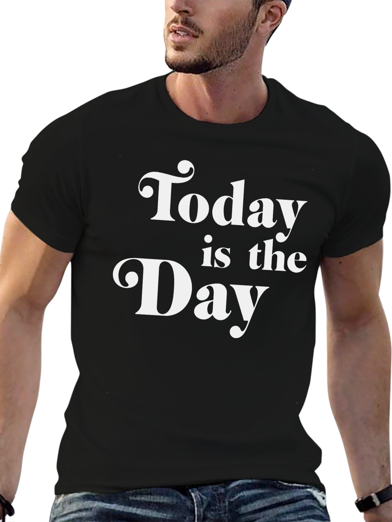 Today Is The Day Graphic Tee - Black