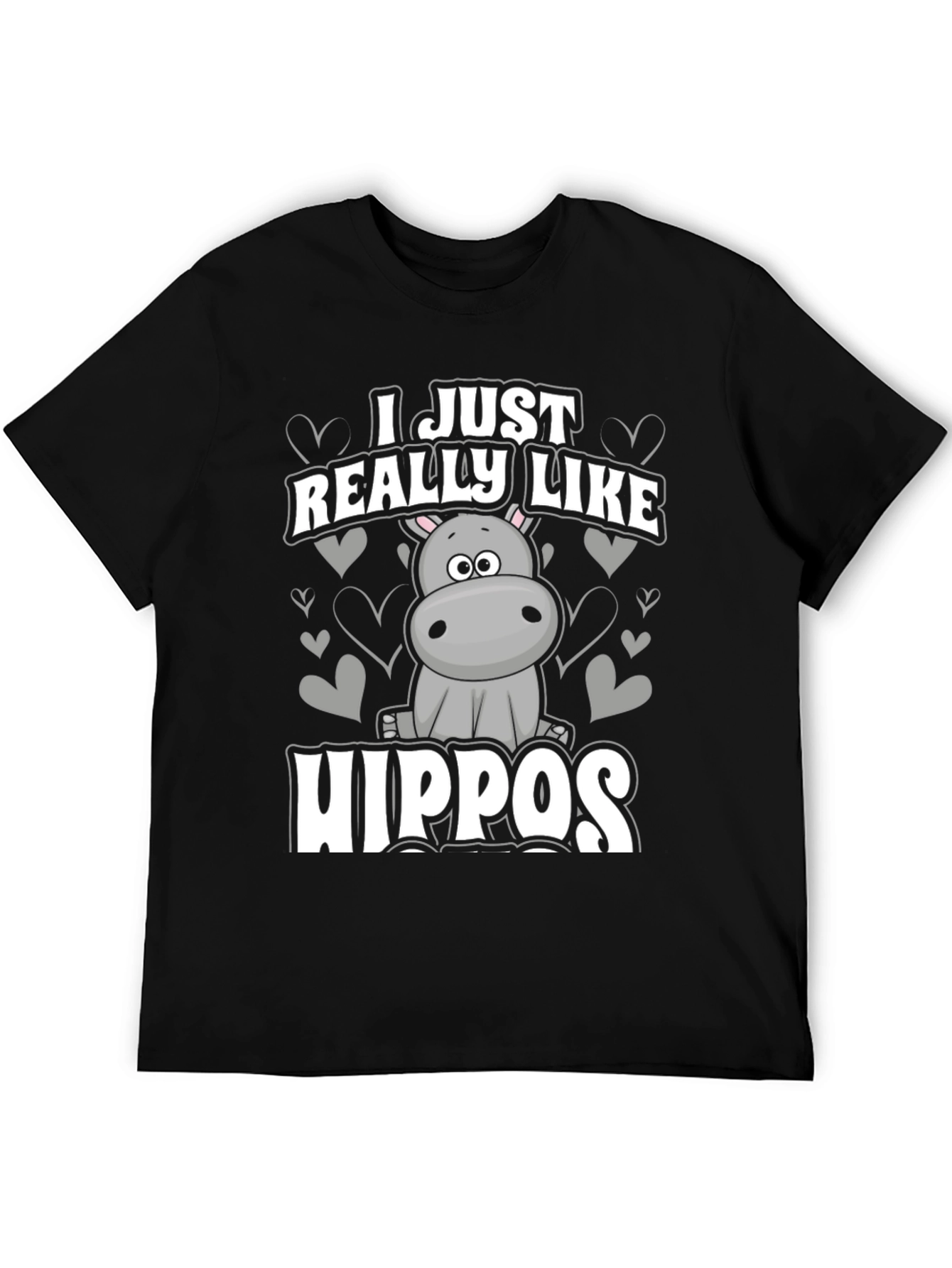 I Just Really Like Hippos Graphic T-Shirt
