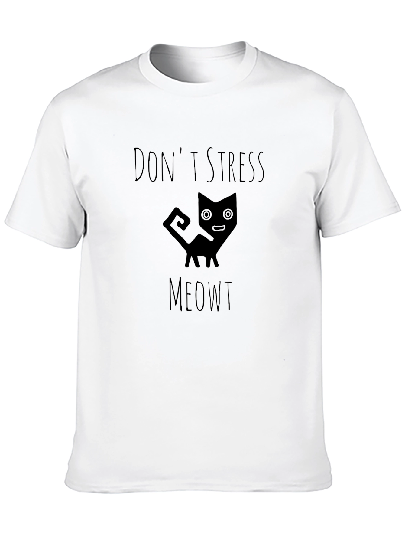 Dont Stress Meowt Black Graphic Tee