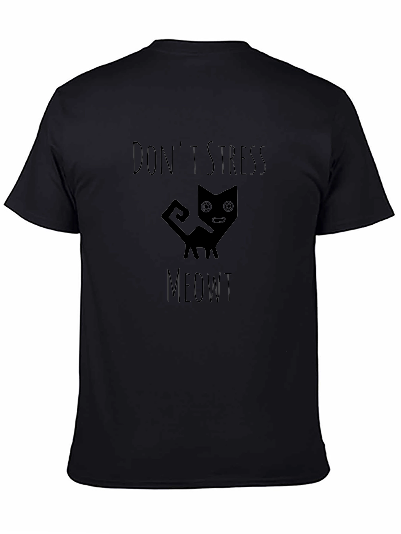 Dont Stress Meowt Black Graphic Tee