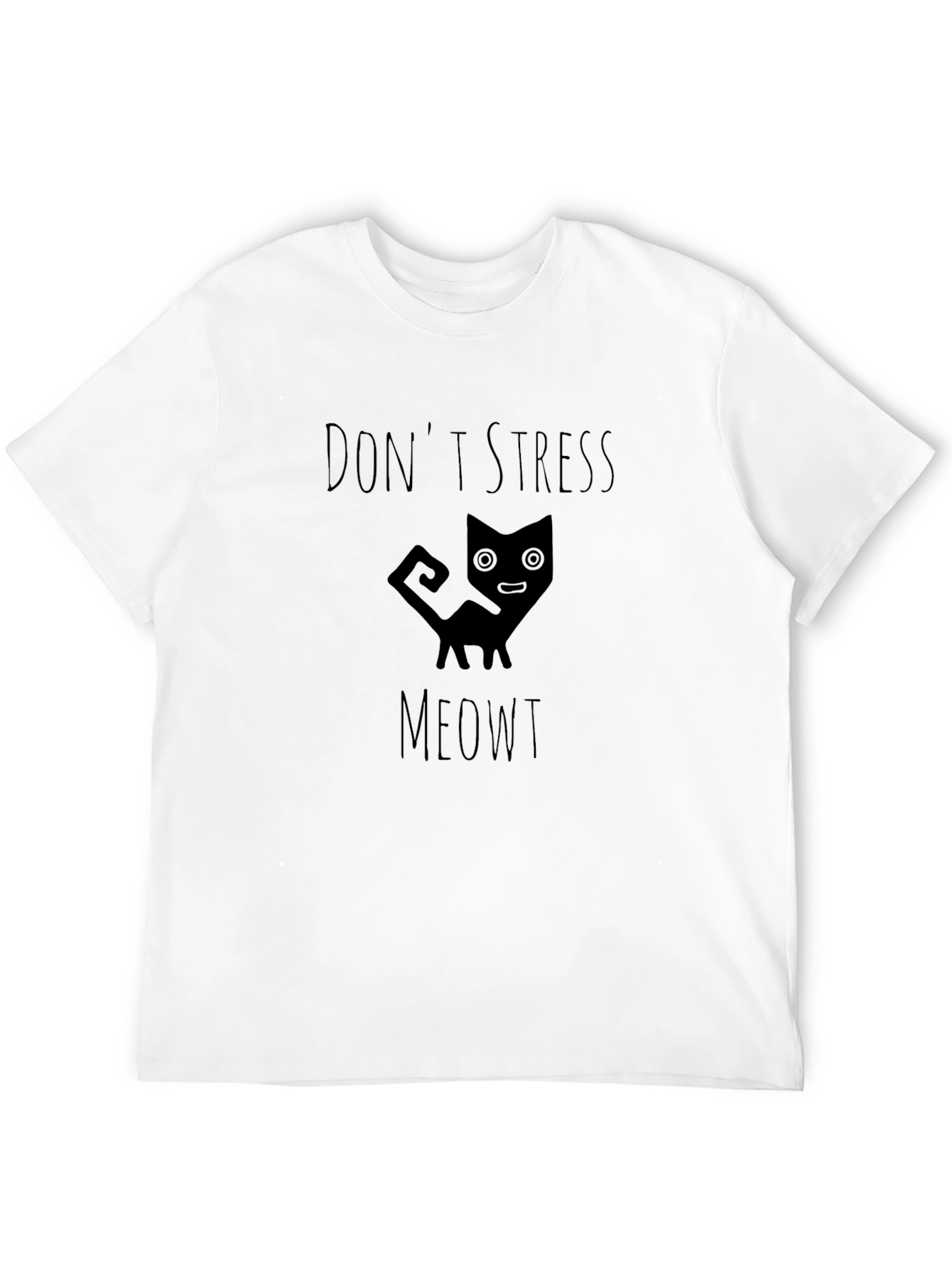 Dont Stress Meowt Black Graphic Tee