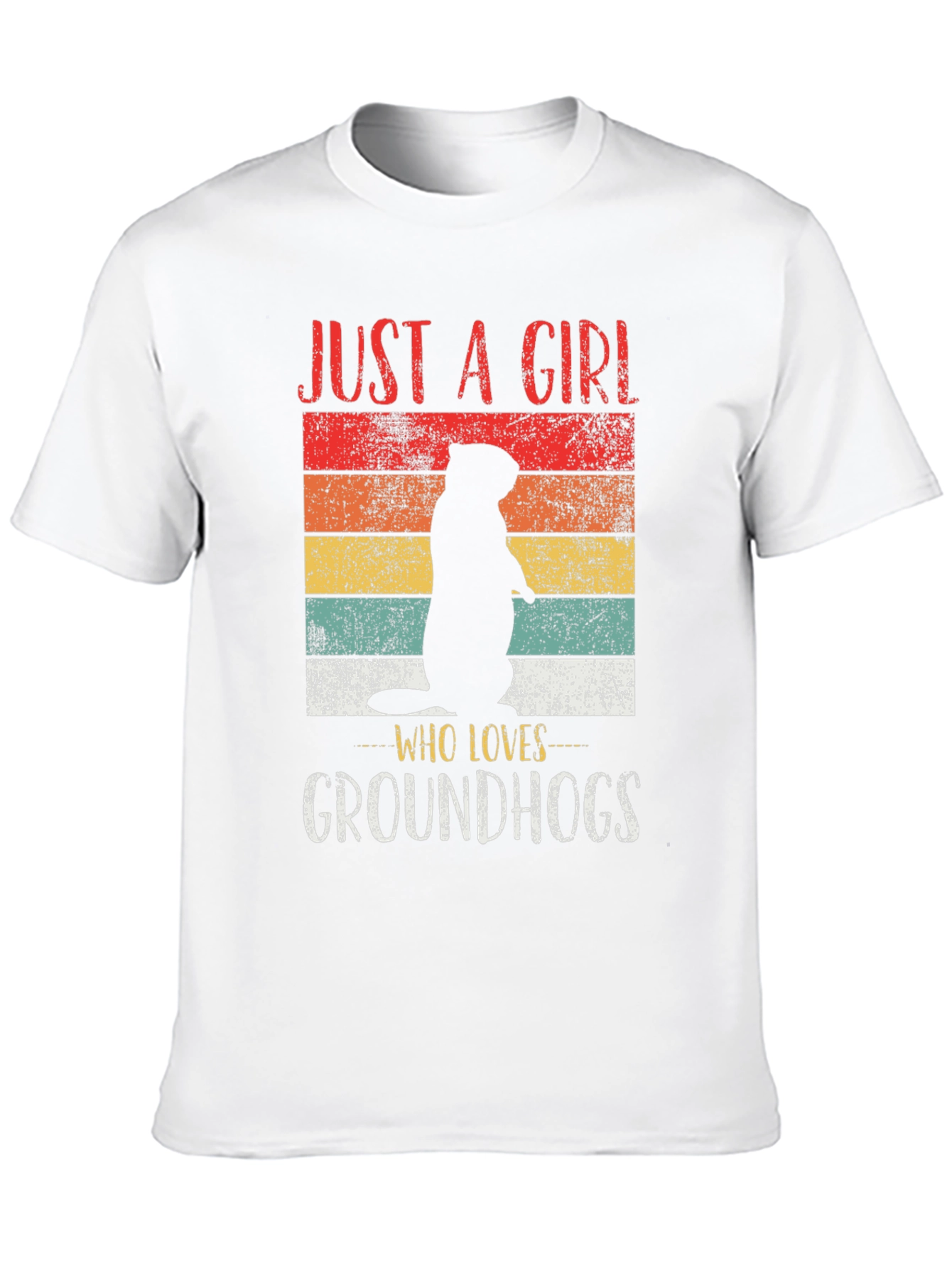 Girl Who Loves Groundhogs Retro T-Shirt