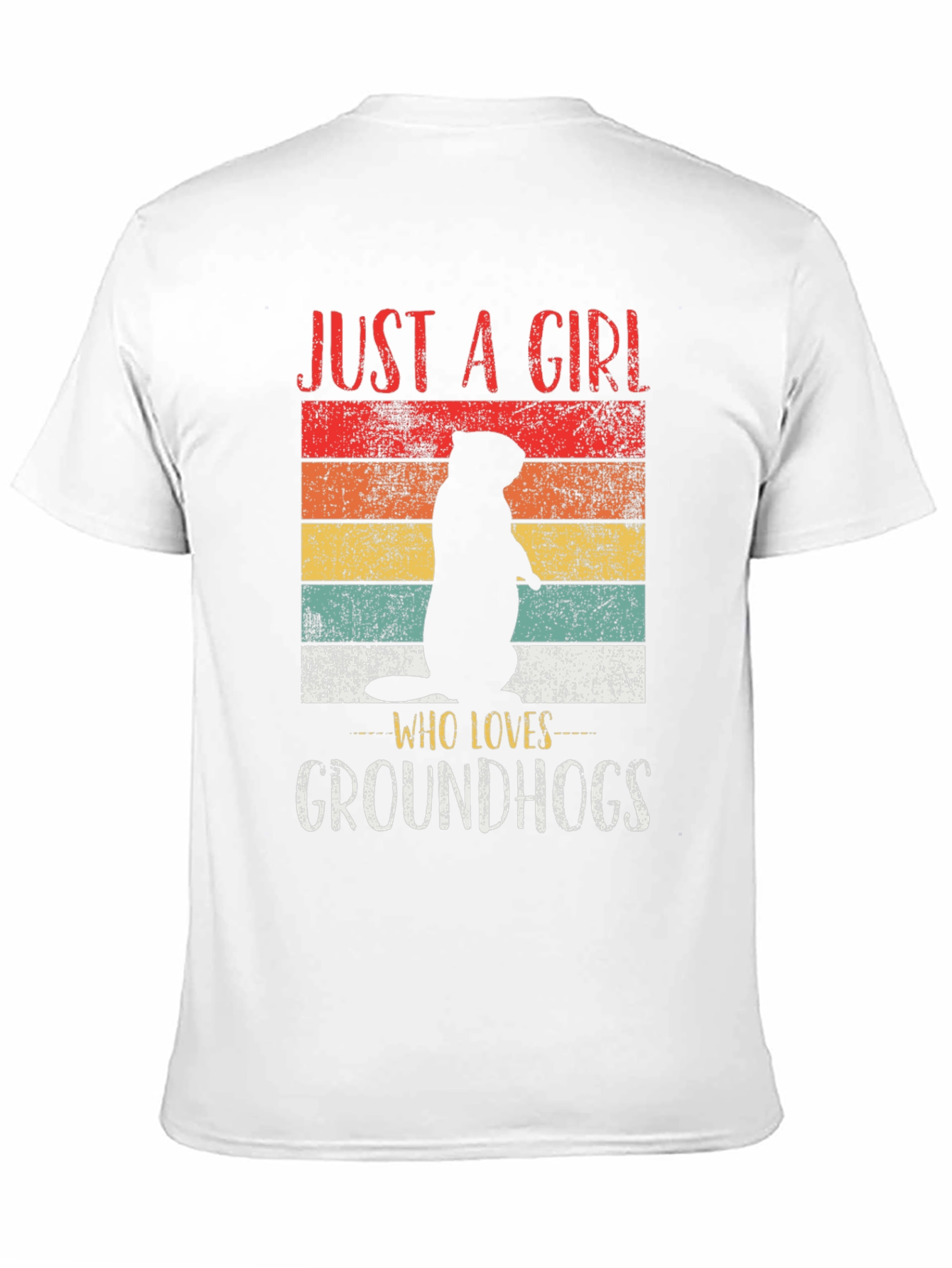 Girl Who Loves Groundhogs Retro T-Shirt