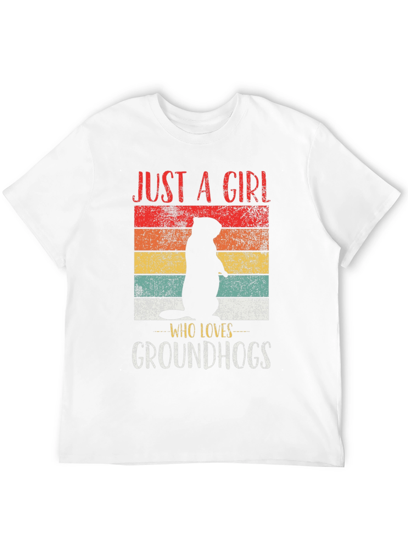 Girl Who Loves Groundhogs Retro T-Shirt