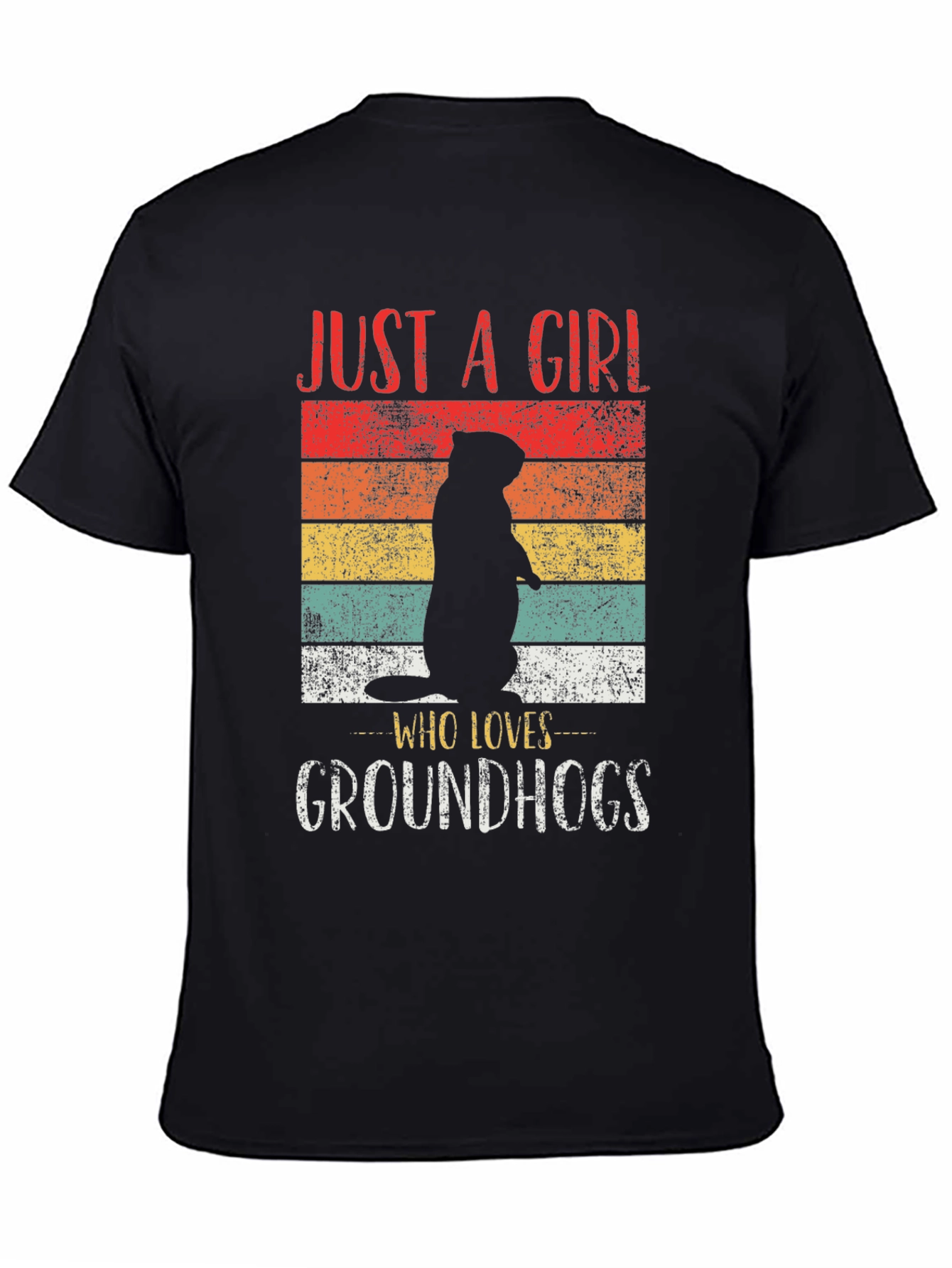 Girl Who Loves Groundhogs Retro T-Shirt