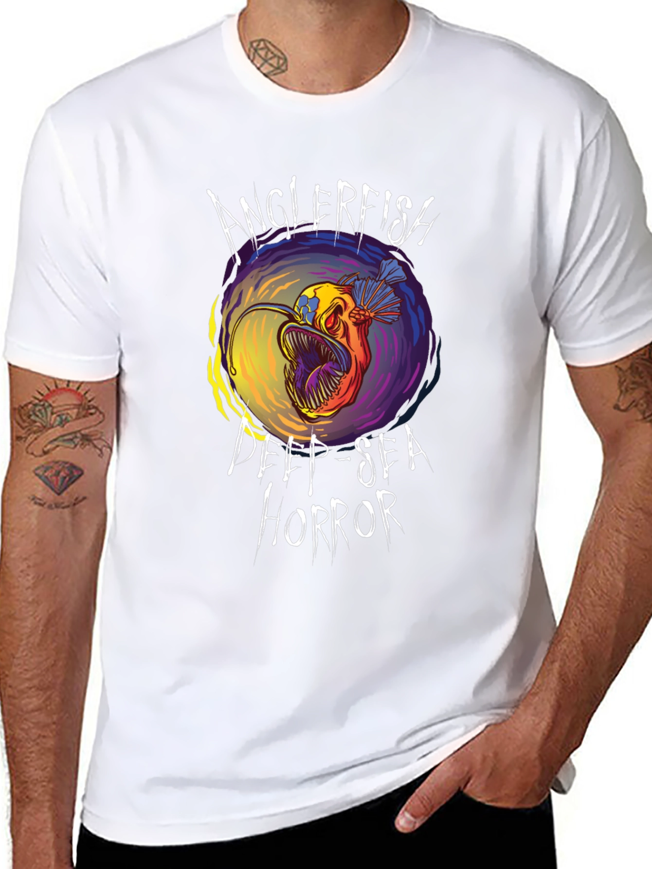 Anglerfish Deep-Sea Horror Graphic Tee