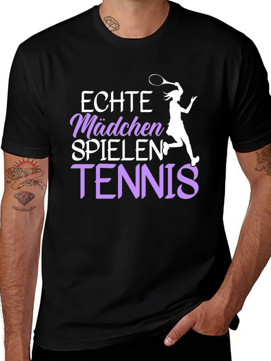 Echte Mädchen Tennis Graphic T-Shirt