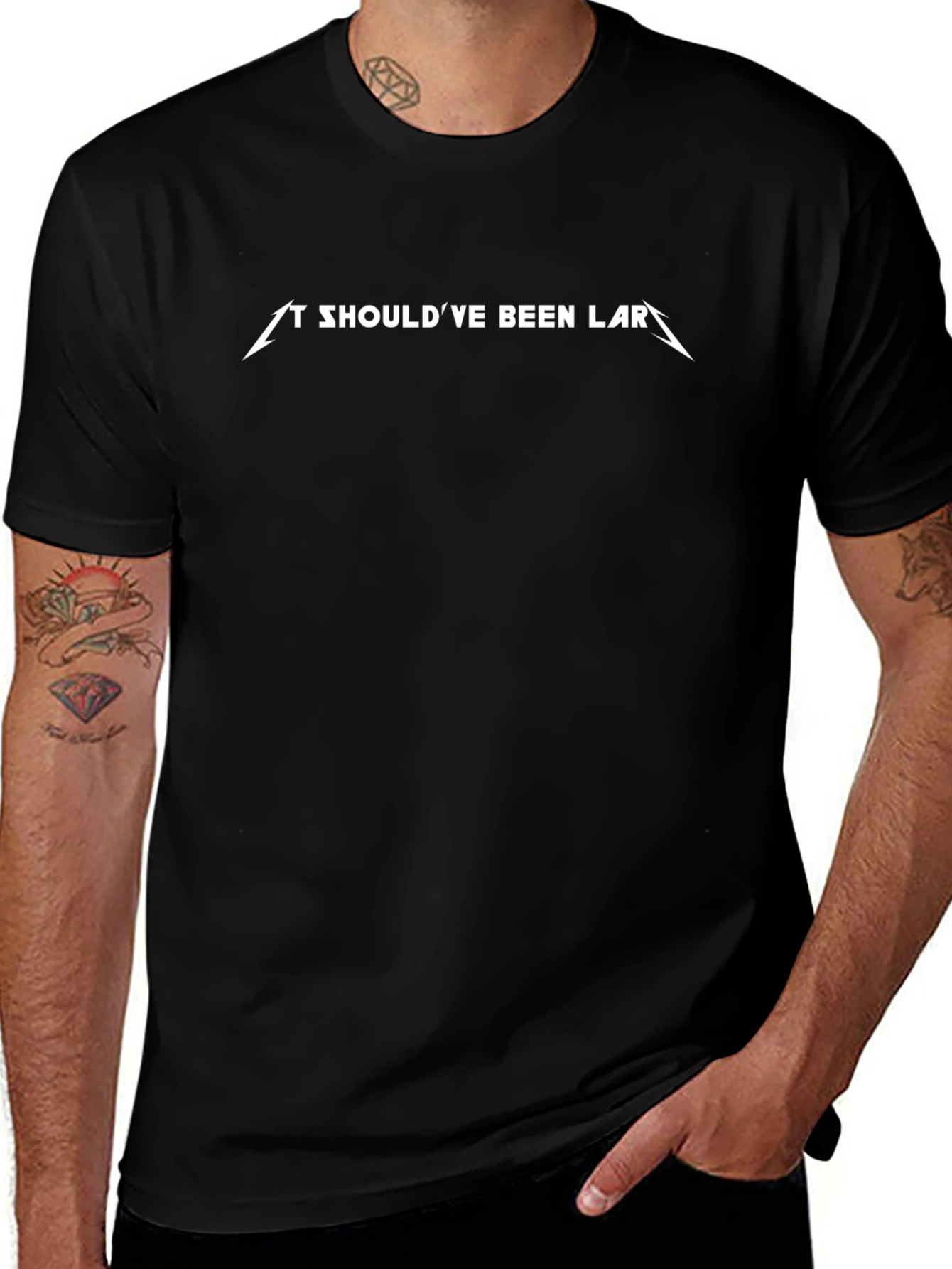It Shouldve Been Lars Metallica Style Black T-Shirt