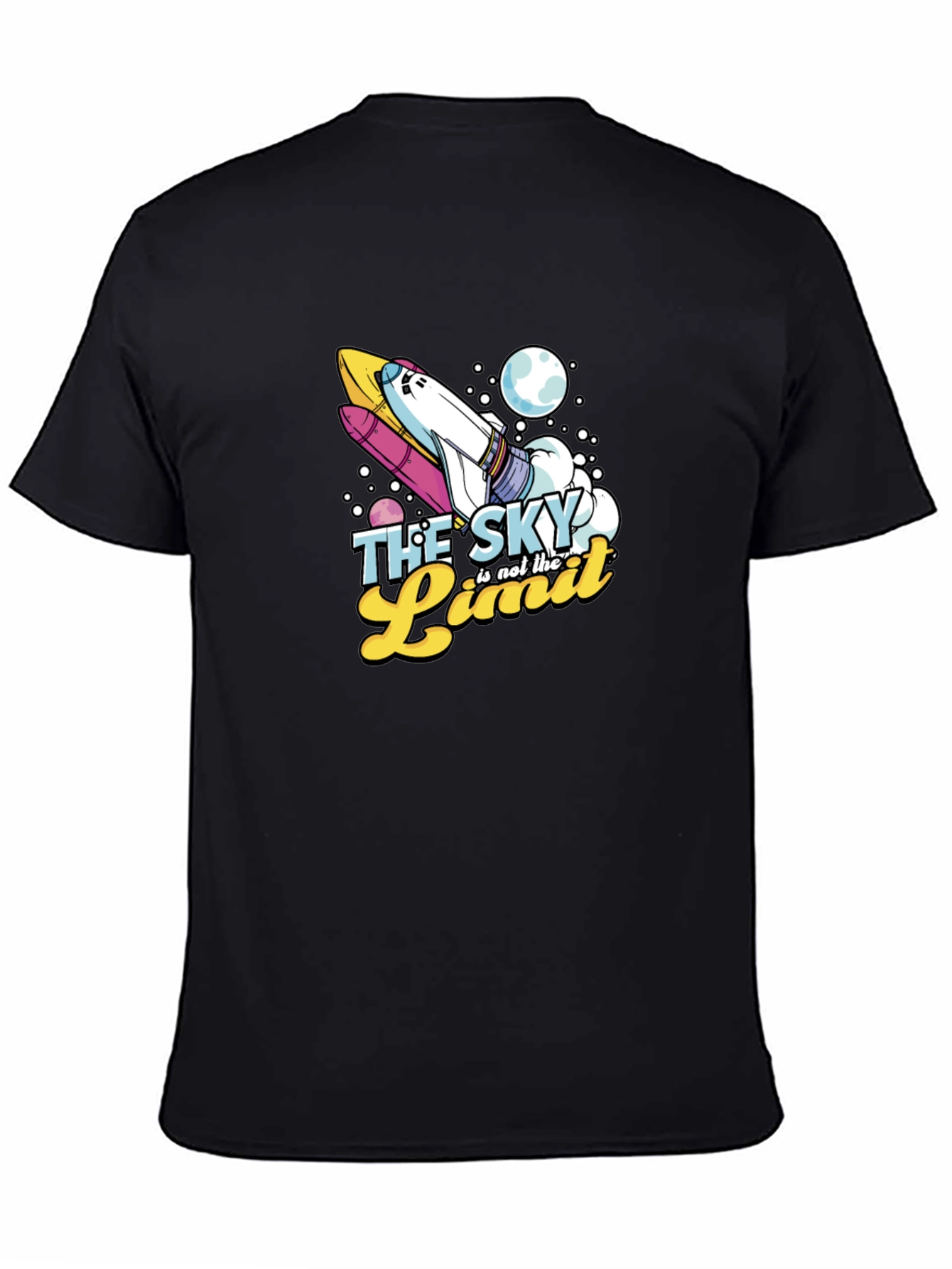 Skys the Limit Space Rocket Graphic T-Shirt