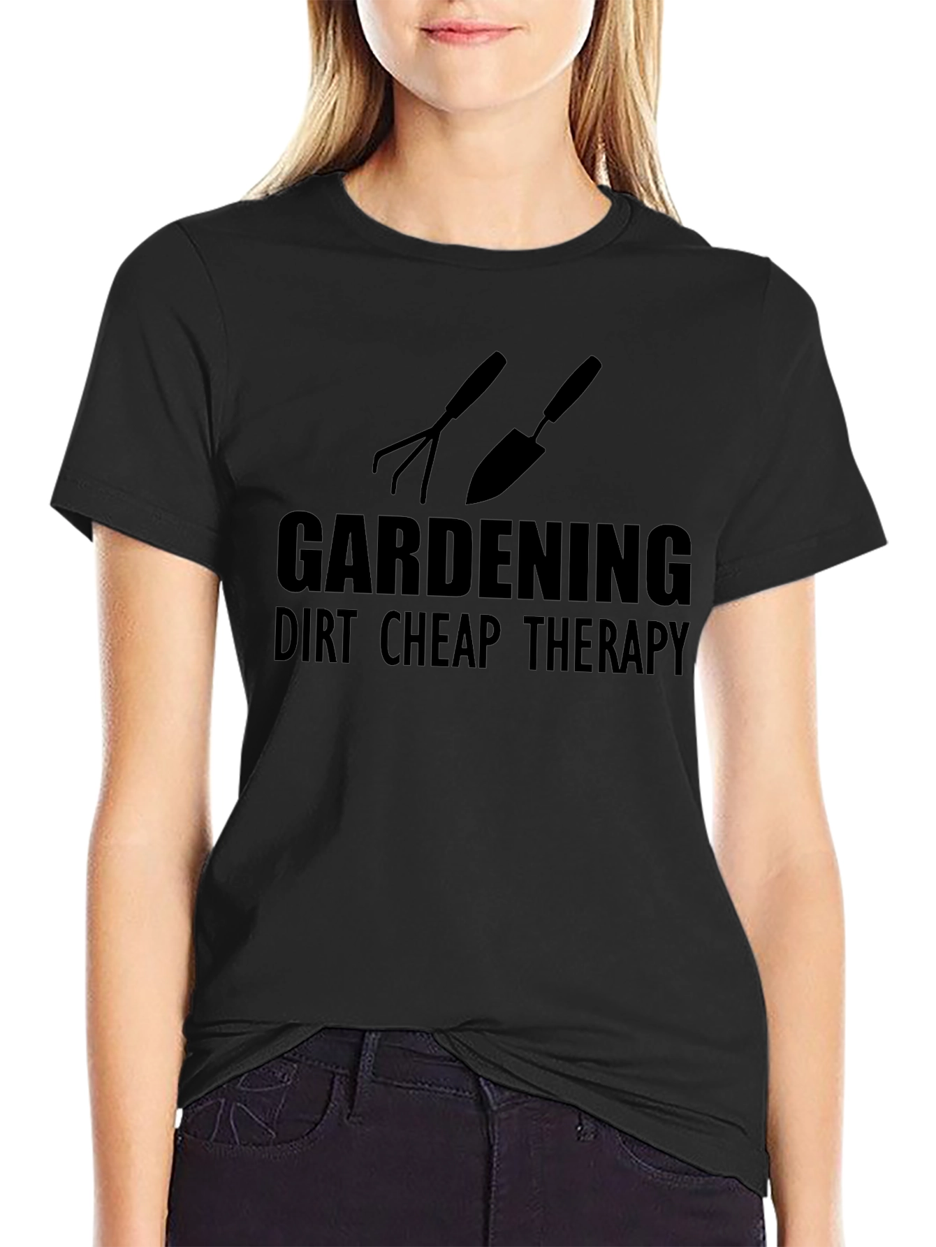 Gardening Therapy Graphic Tee - Relax and Dig In!