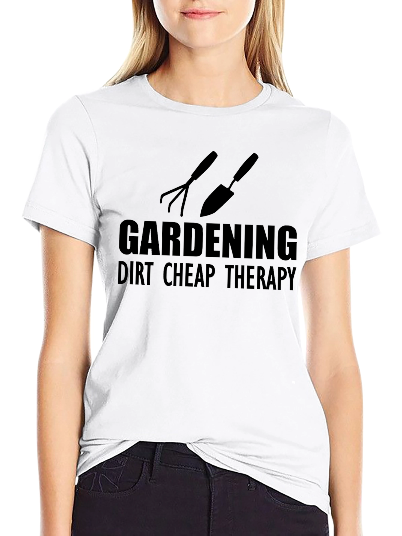Gardening Therapy Graphic Tee - Relax and Dig In!