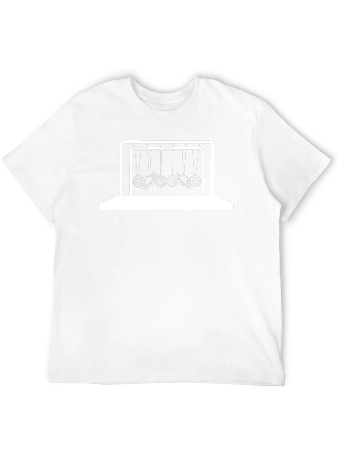 Newtons Cradle Planets T-Shirt - Black Graphic Tee