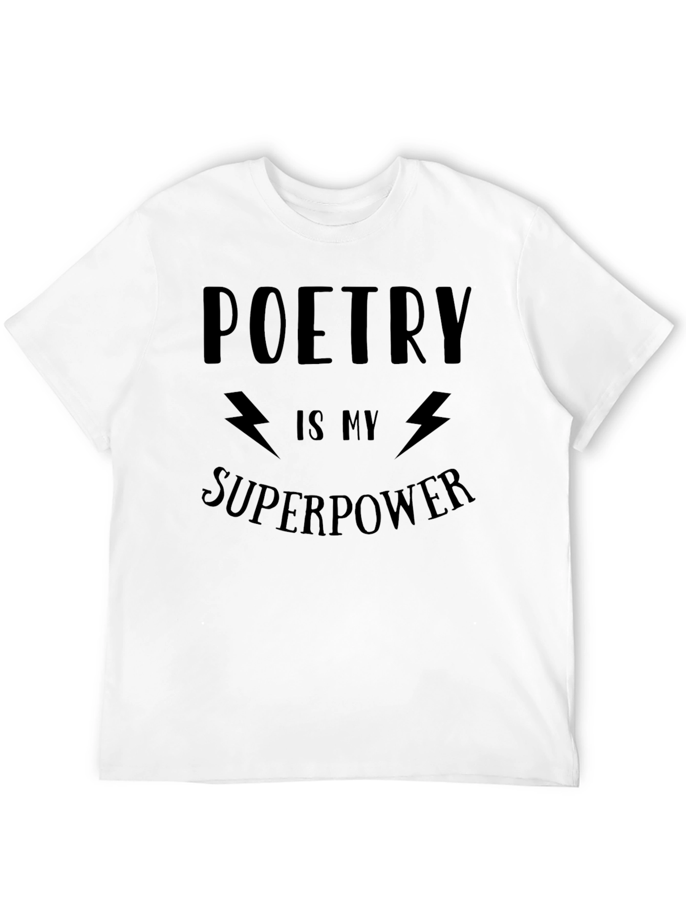 Poetry is My Superpower Black T-Shirt
