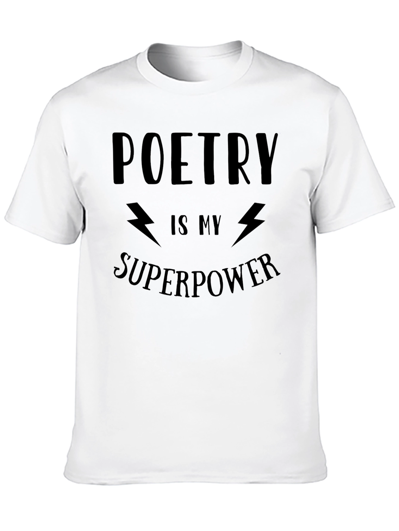 Poetry is My Superpower Black T-Shirt