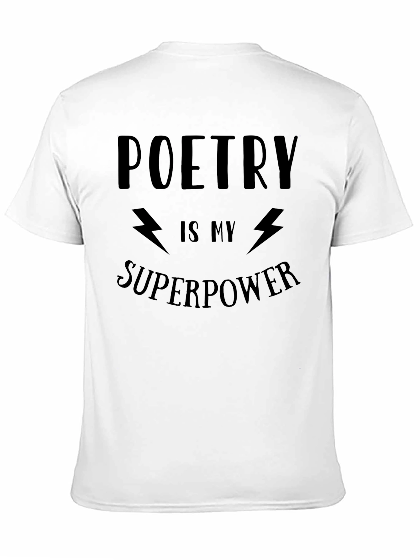 Poetry is My Superpower Black T-Shirt