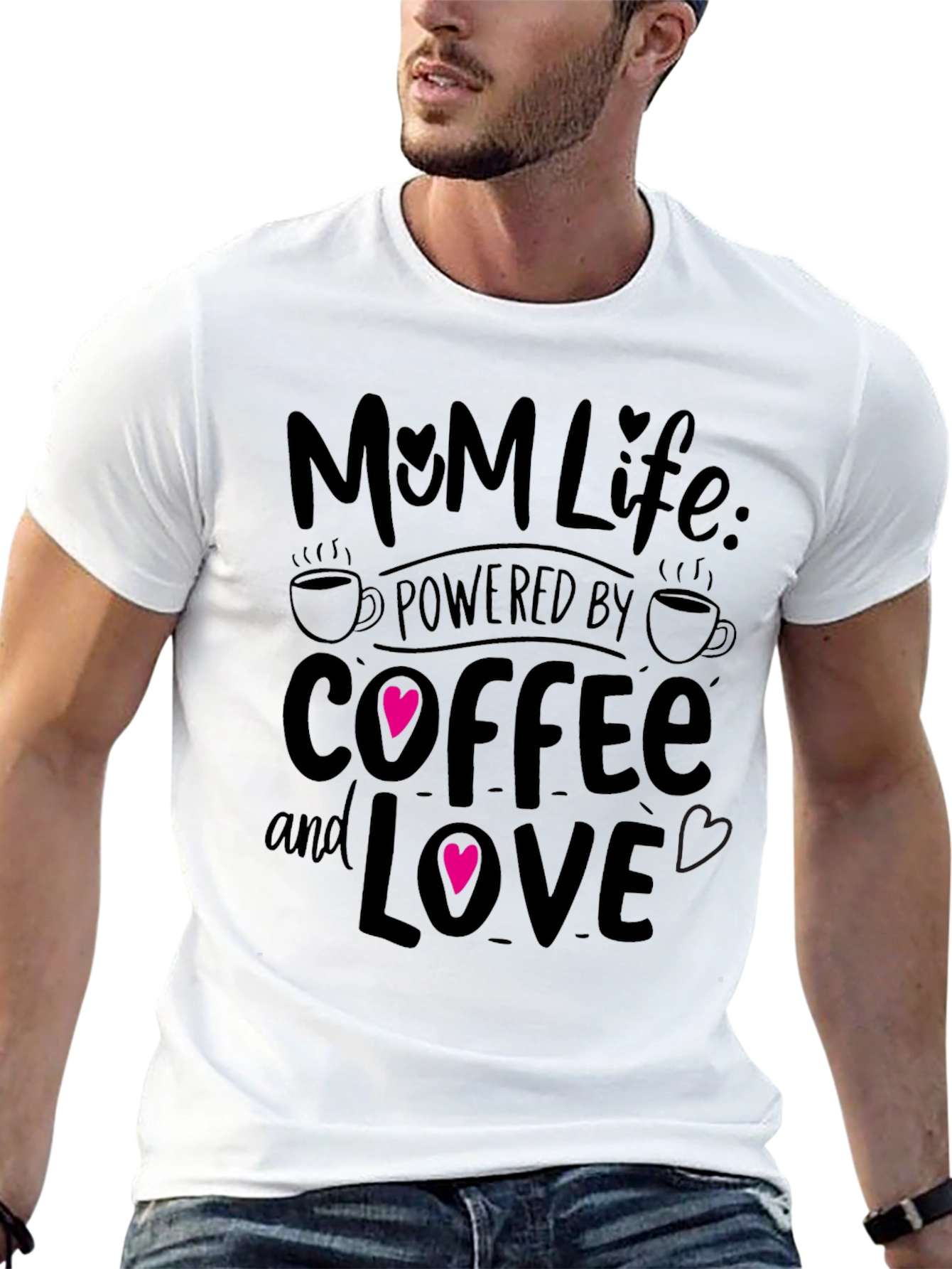Mom Life Powered By Coffee And Love T-Shirt