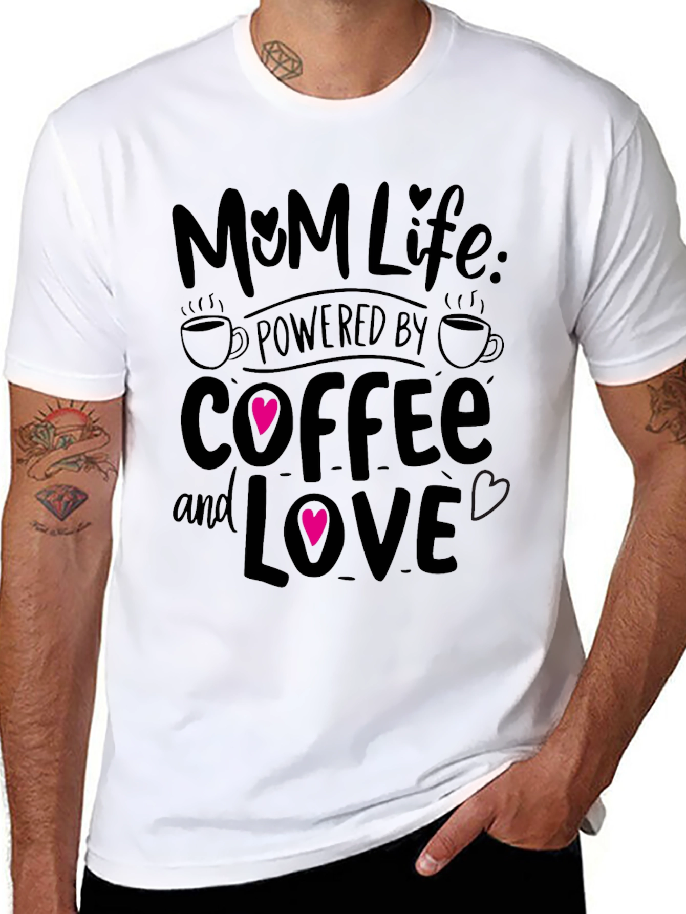 Mom Life Powered By Coffee And Love T-Shirt