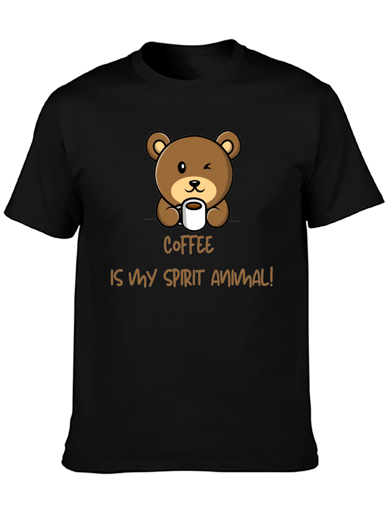 Coffee is My Spirit Animal Bear Graphic Tee