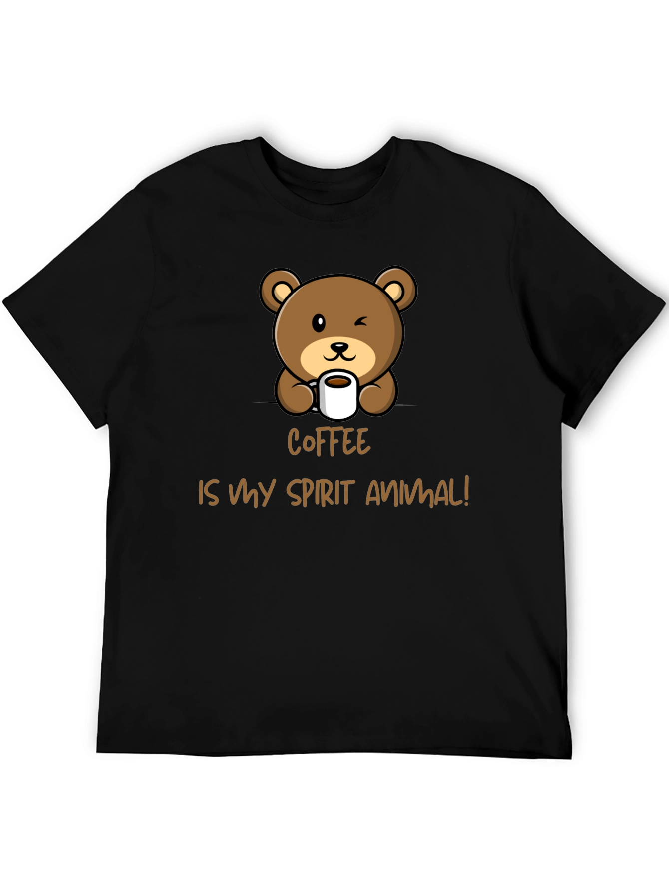 Coffee is My Spirit Animal Bear Graphic Tee