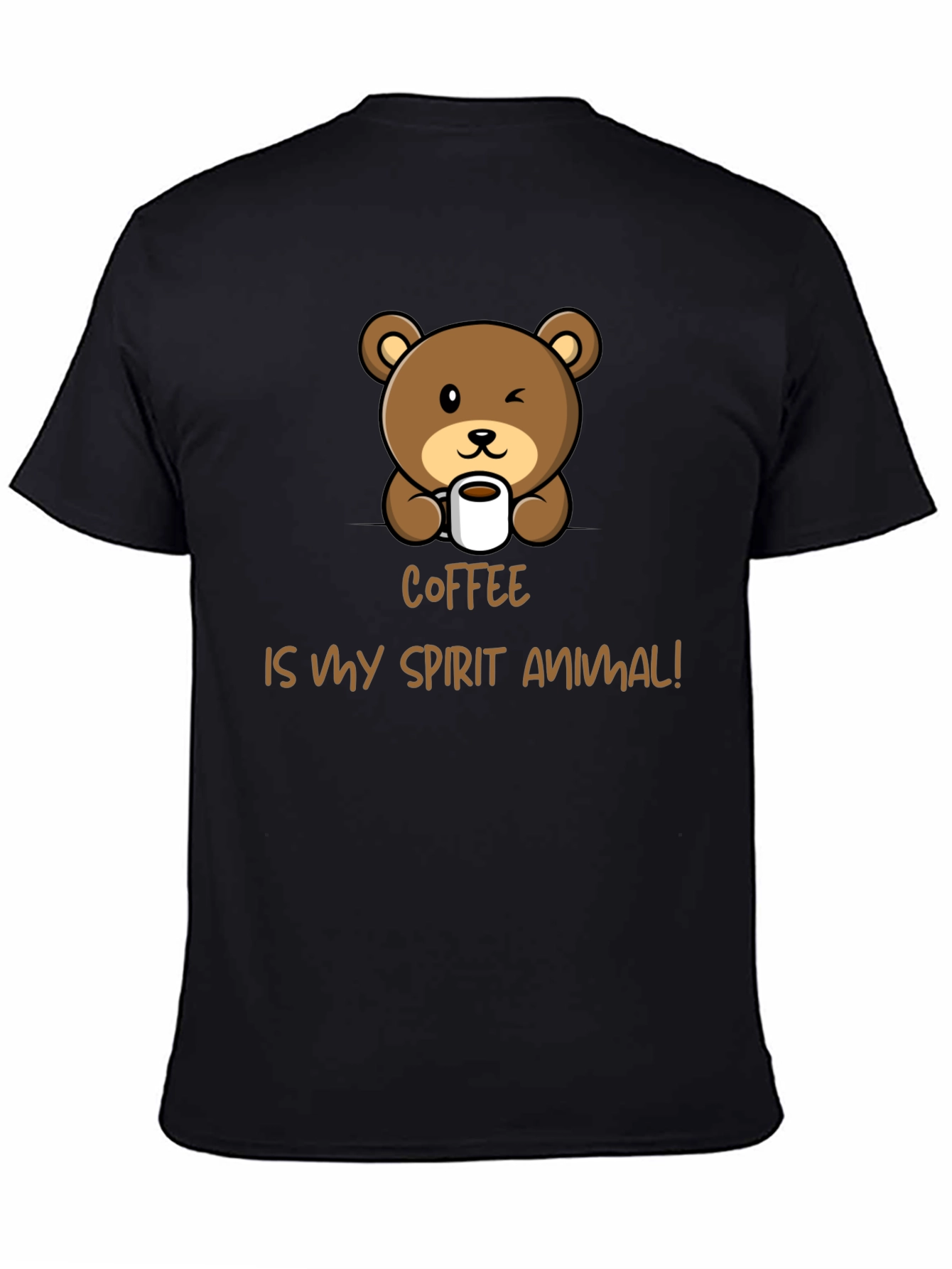 Coffee is My Spirit Animal Bear Graphic Tee