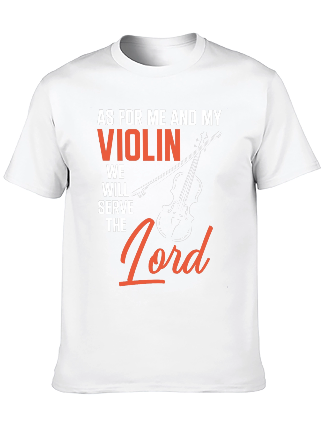 Violin Serve The Lord Graphic T-Shirt