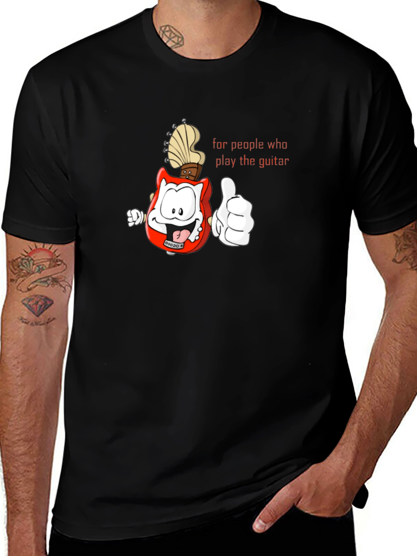 Guitar Player T-Shirt - Cartoon Guitar Character
