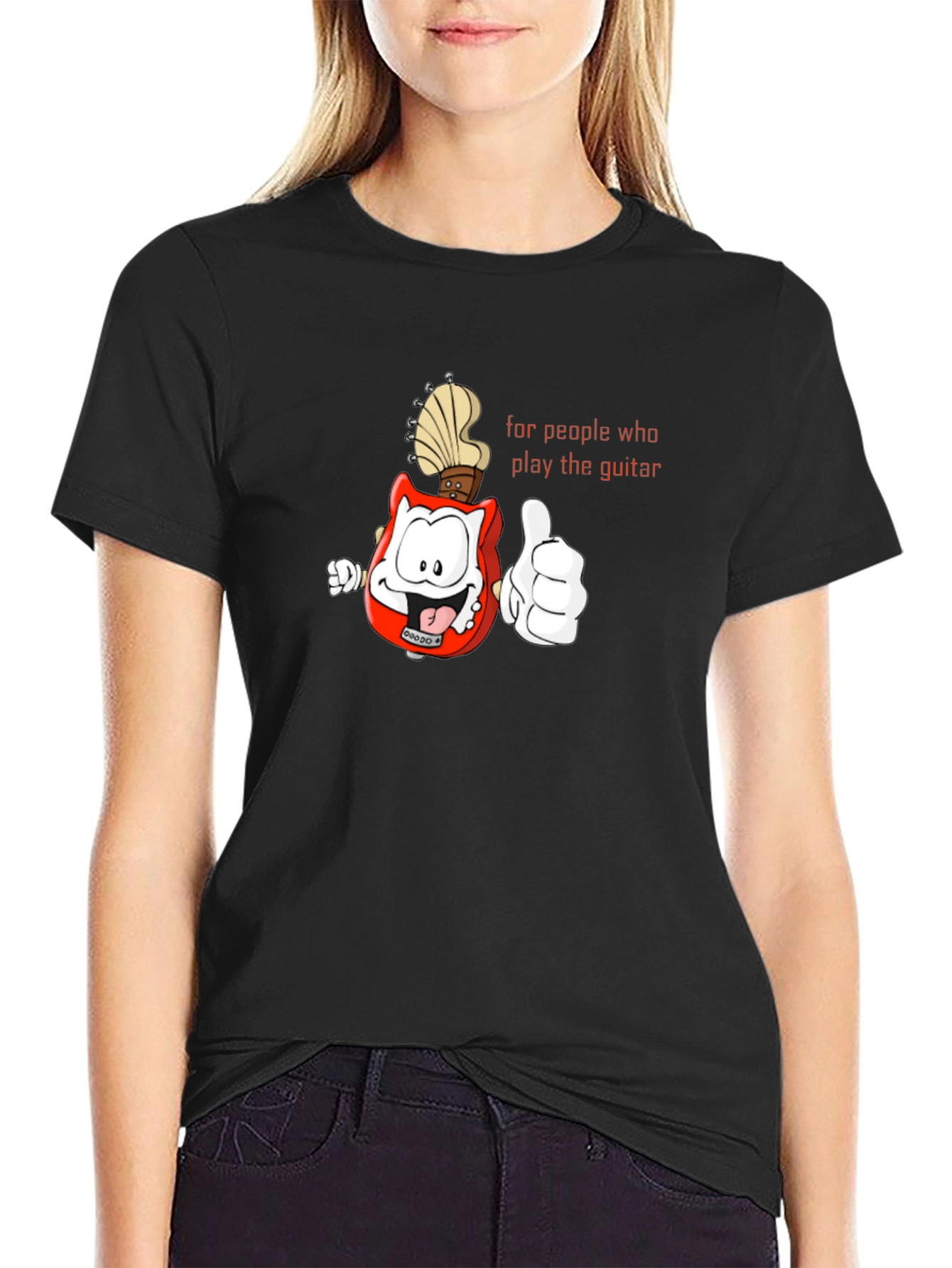 Guitar Player T-Shirt - Cartoon Guitar Character