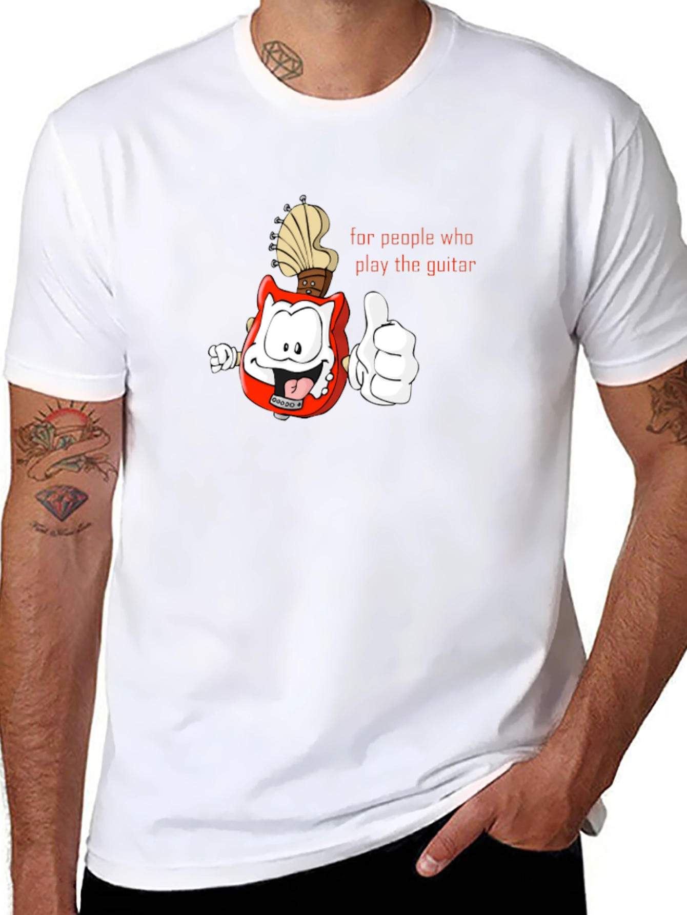 Guitar Player T-Shirt - Cartoon Guitar Character
