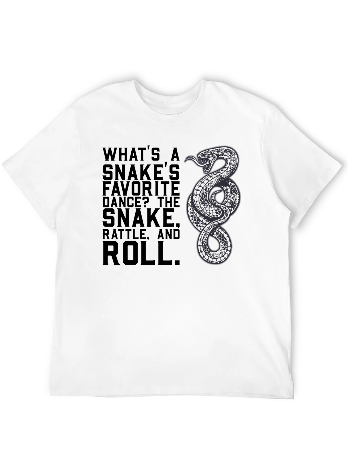 Snake Rattle and Roll Graphic Tee - Black