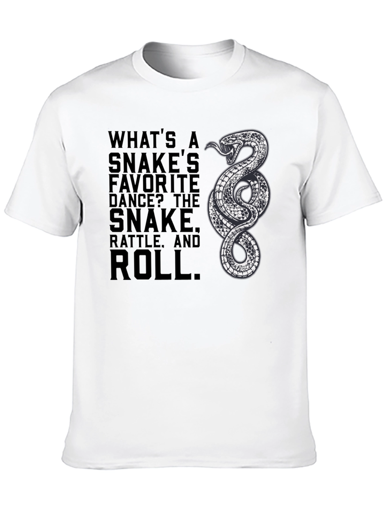 Snake Rattle and Roll Graphic Tee - Black